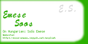 emese soos business card