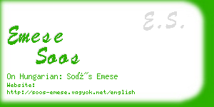emese soos business card